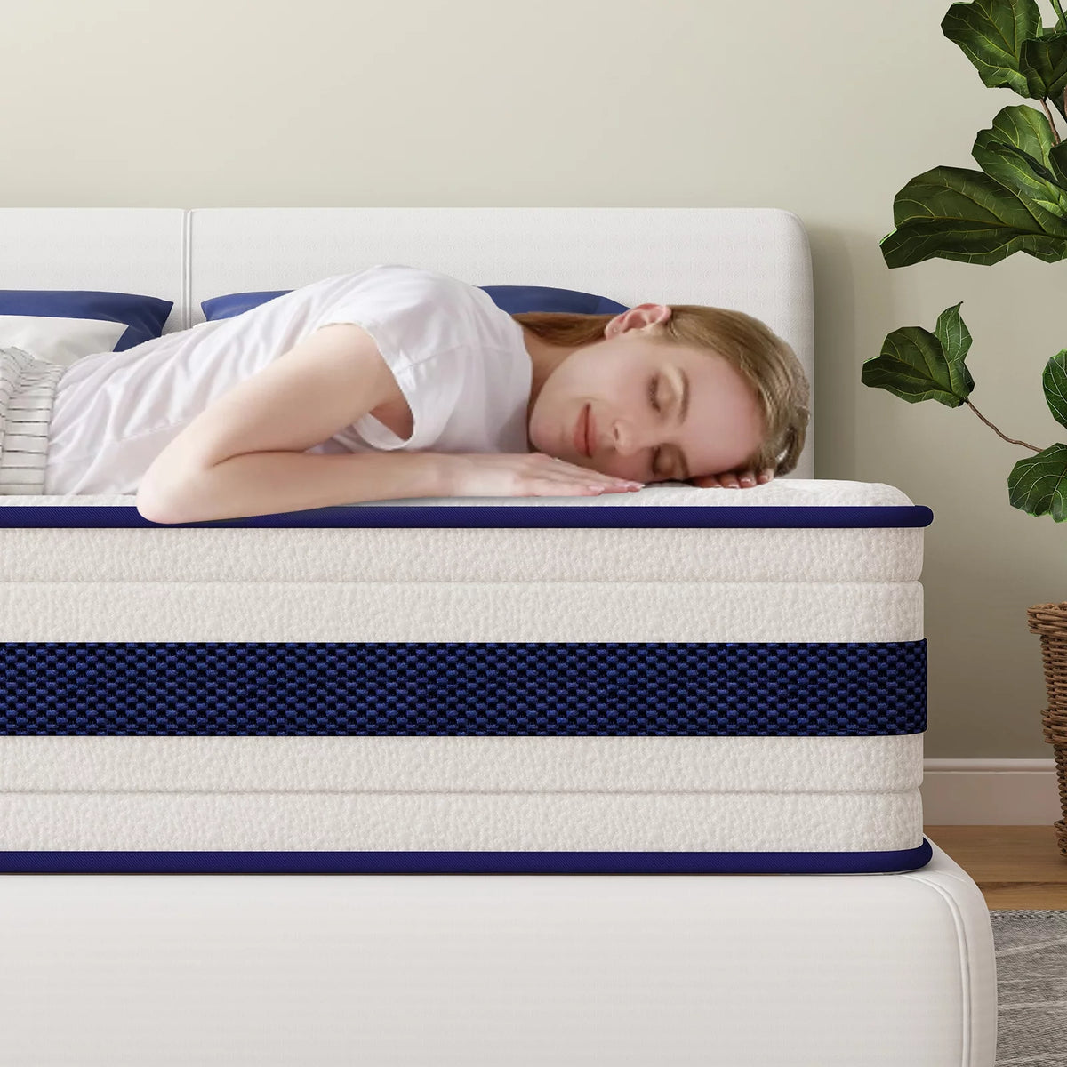 Queen 10 Inch Hybrid Memory Foam Mattress X936014