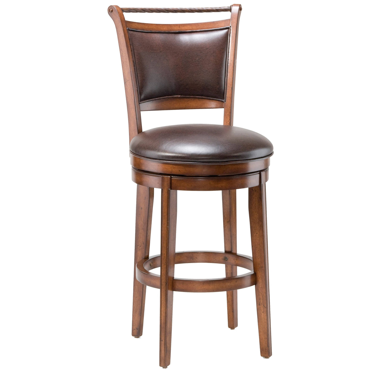 Swivel Counter Stool, Medium Brown Cherry S327
