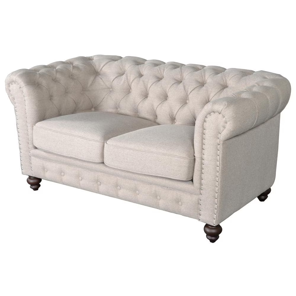 Dark Linen Loveseat B17175