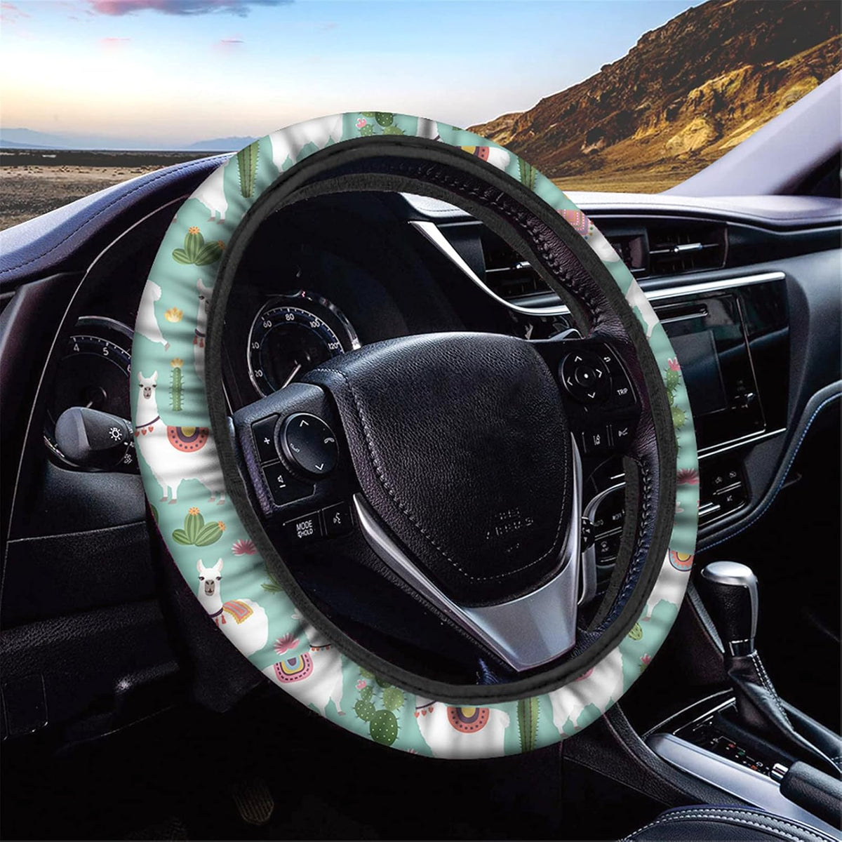 Black Auto Car Steering Wheel Cover 15 inch A8234