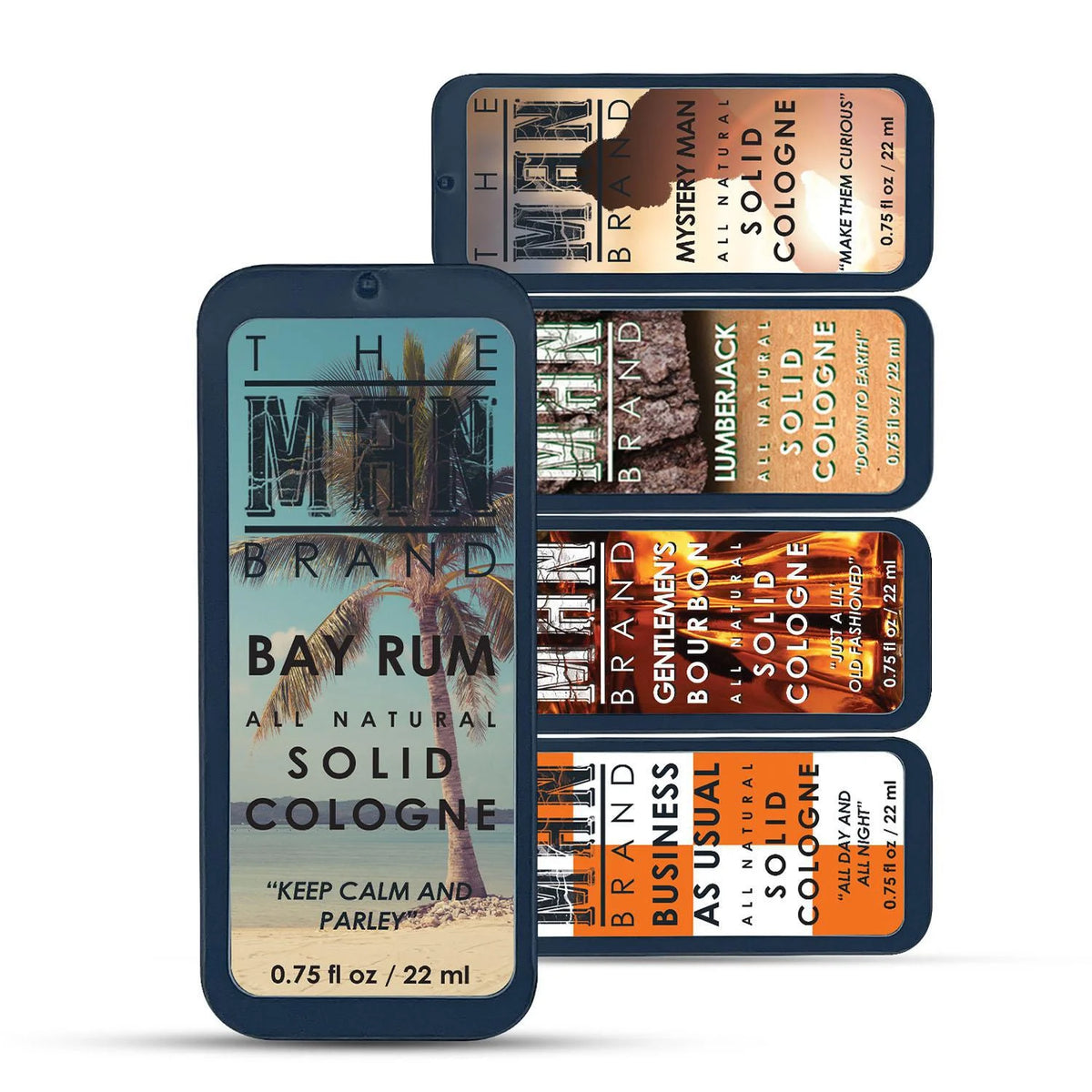 Solid Cologne Sample Pack Set of 5 0.75 oz E730
