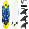 6' Foamie Body Surfing Board with 3 Fins & Leash O37640