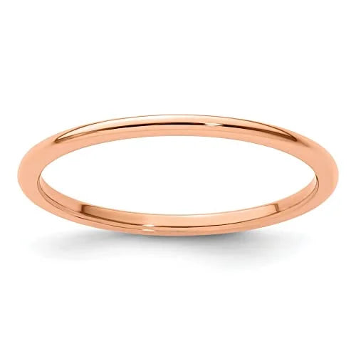 10K Rose Gold Stackable Band Ring W5832