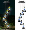 Blue Solar Lighthouse Wind Chimes Z3660