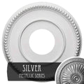 12 1/2x22OD x 3 7/8x22ID x 3/4x22P Hand-Painted Silver Ceiling Medallion U4697