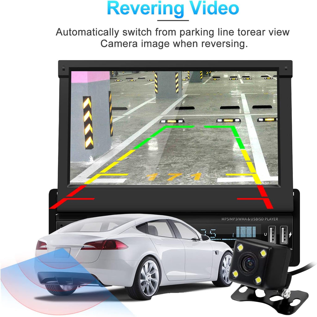 7 inch Flip Out Touch Screen Car Stereo with Backup Camera Y4220