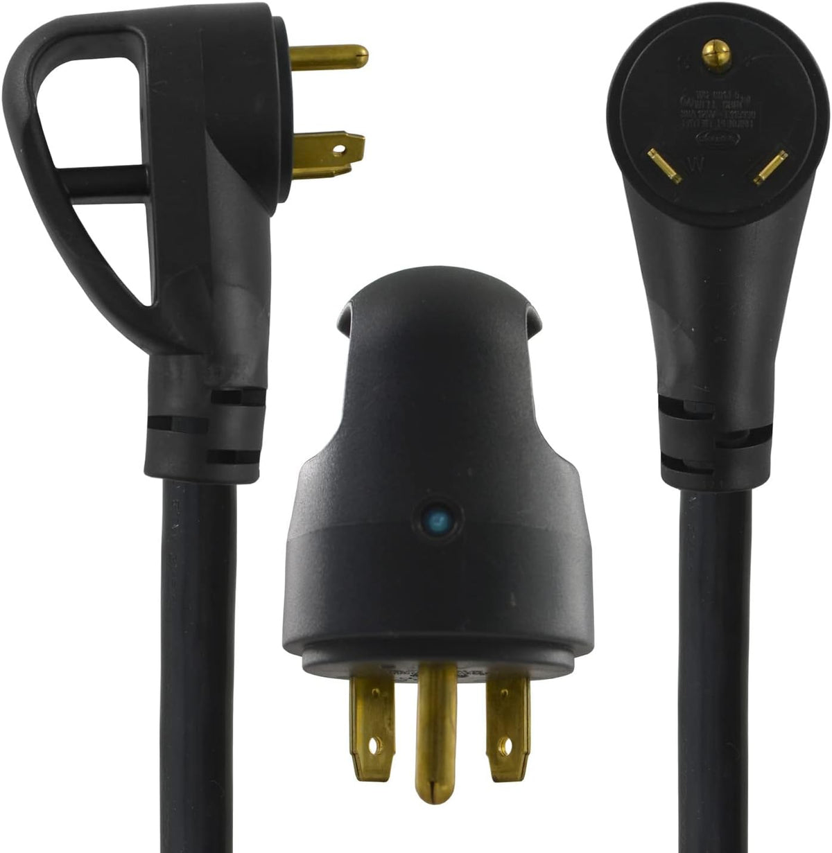 RV 50-Amp Power Optimizer with 30-Amp Plug to 50-Amp 125/250-Volt 14-50R Female Connector, Pack of 2 U15098