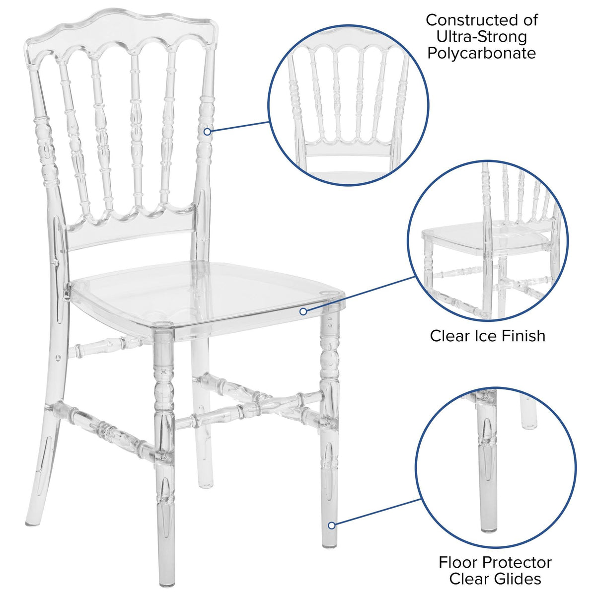 Clear Crystal Polycarbonate Chair H78067