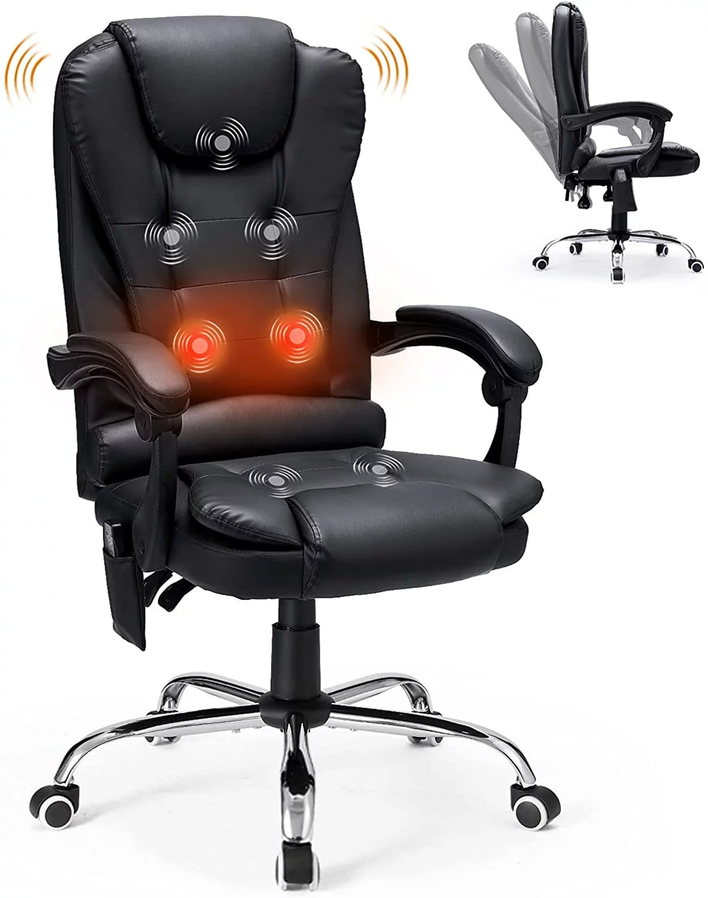Grey Ergonomic Reclining Office Chair Z19283