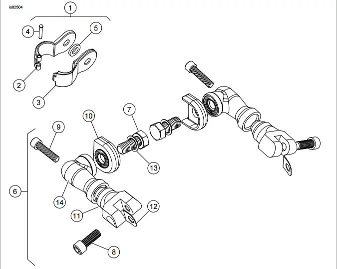 Black Short Peg Mounting Kit with Foot Peg Z122767