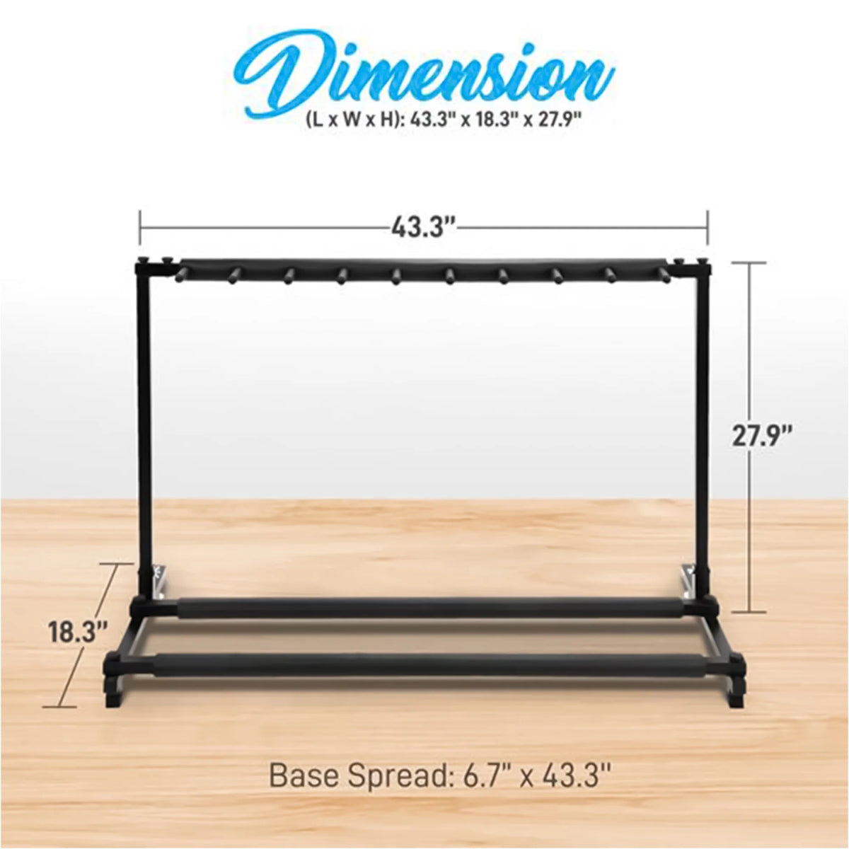 9 Space Guitar Floor Stand Rack Holder P79358