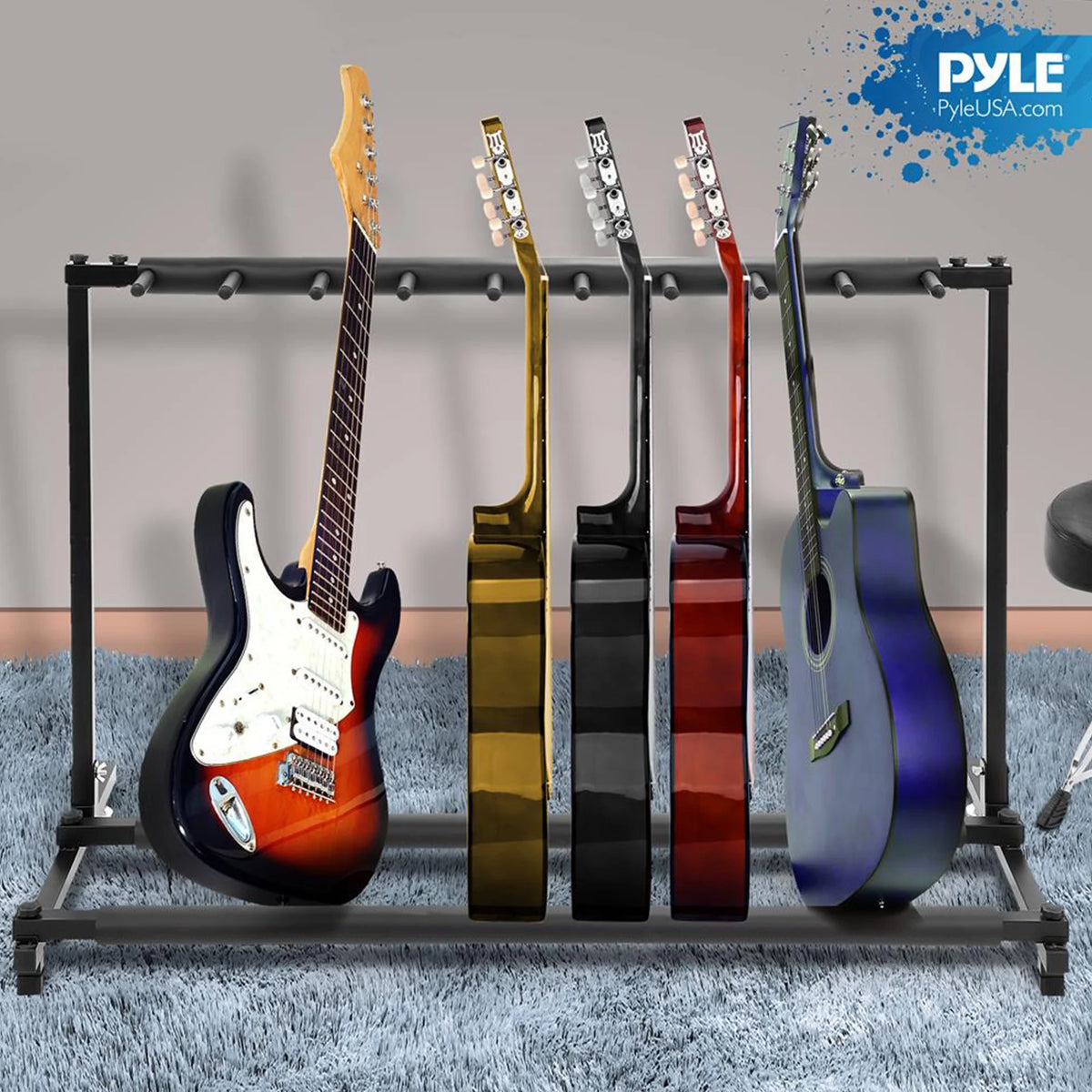 9 Space Guitar Floor Stand Rack Holder P79358