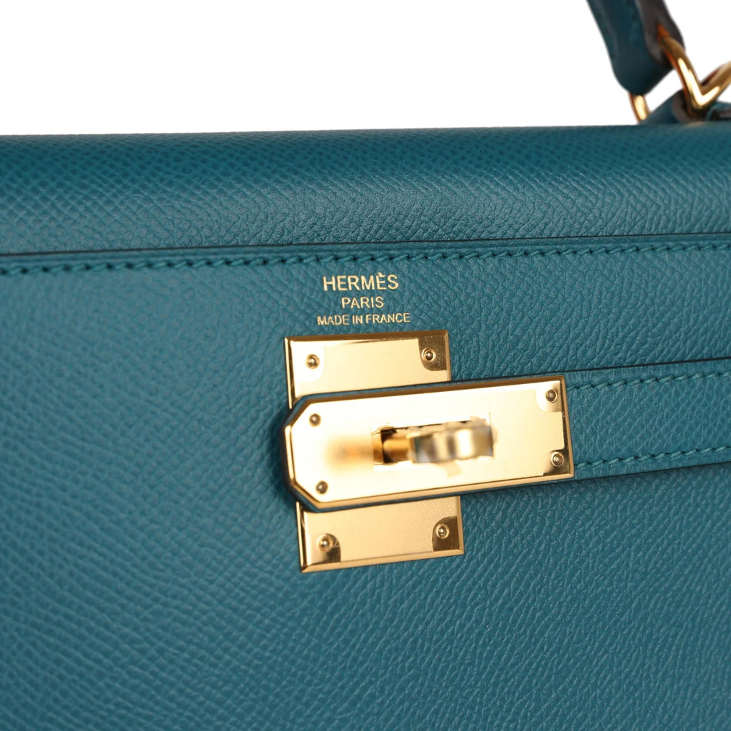 Vert Bosphore Epsom Leather Handbag Q162