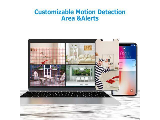 Wireless Outdoor 8 Channel NVR 4pcs 1TB HDD Security Camera System D5832