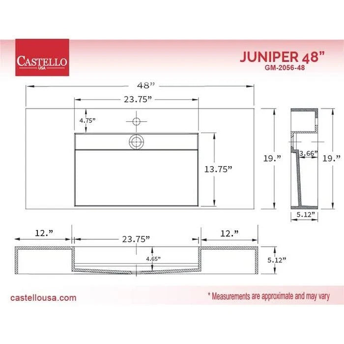 Black Wall Mounted Sink P174