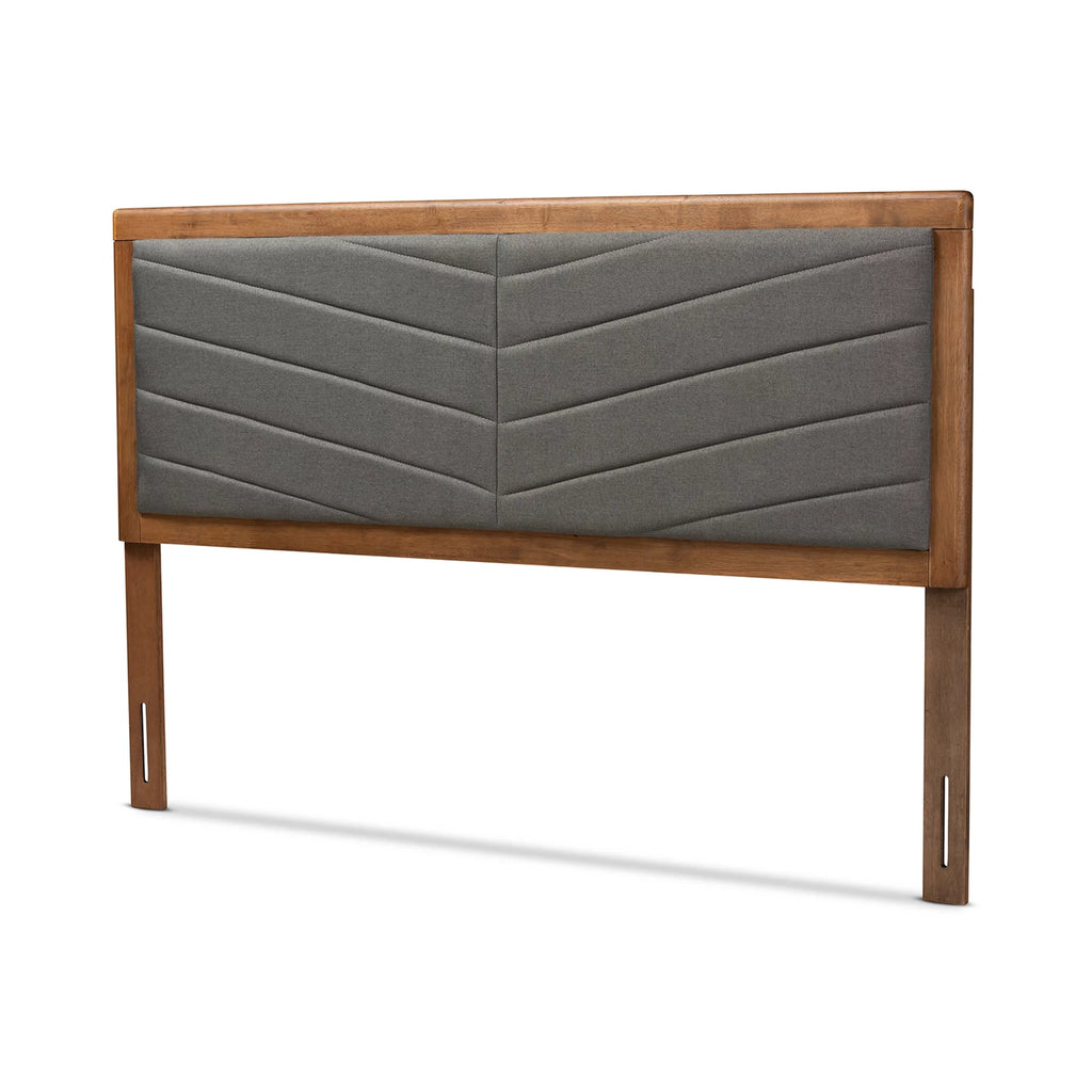 Dark Grey Fabric Upholstered Full Size Headboard B254611