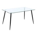 Contemporary Steel and Glass Dining Table Z23471