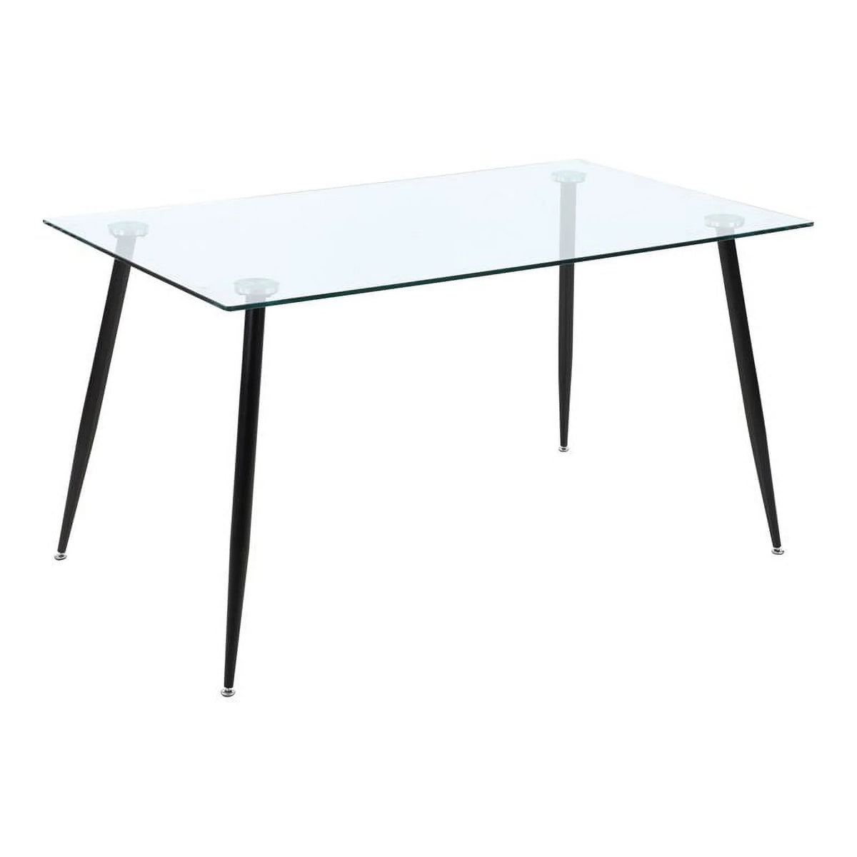 Contemporary Steel and Glass Dining Table Z23471