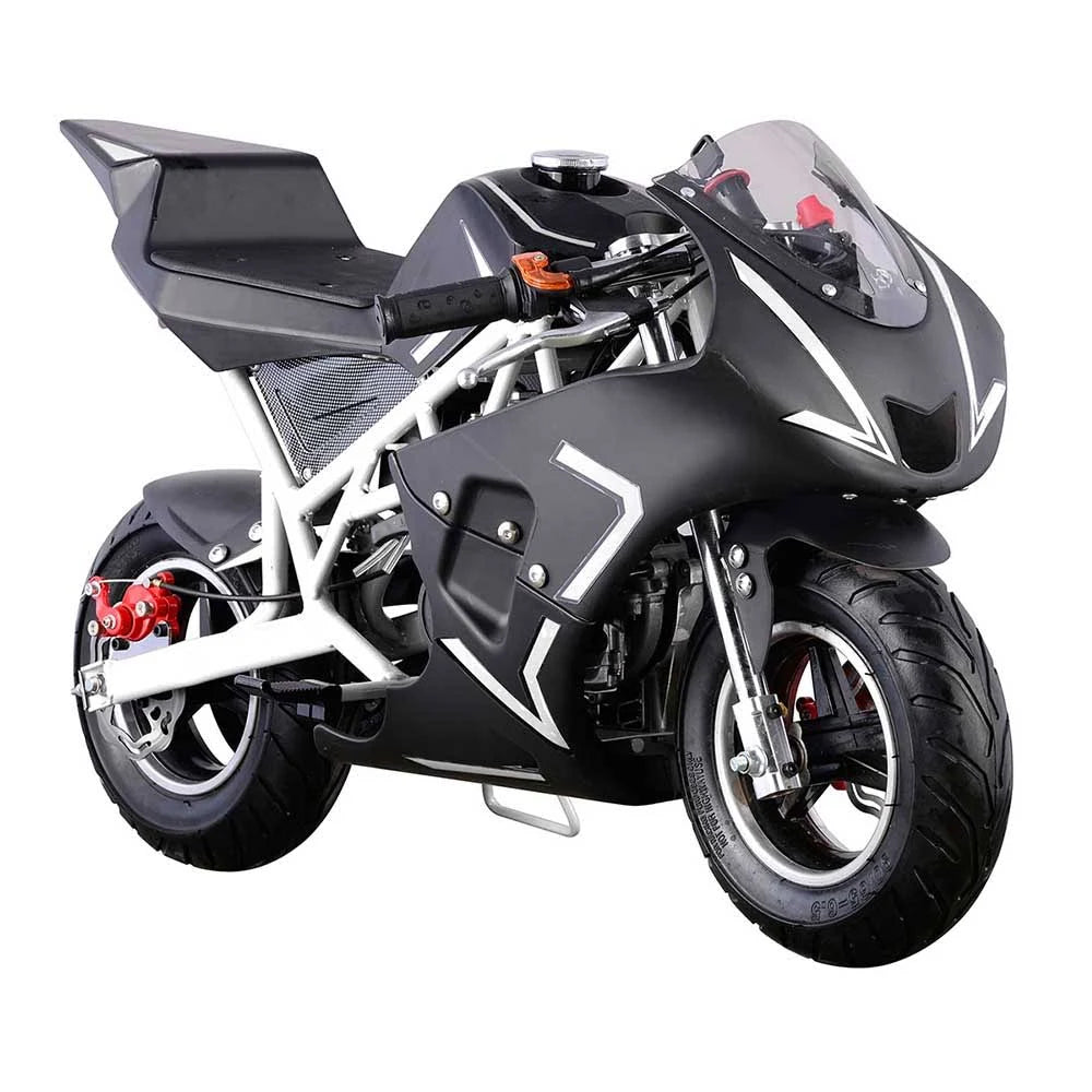 White Black 40cc Pocket Bike O26747