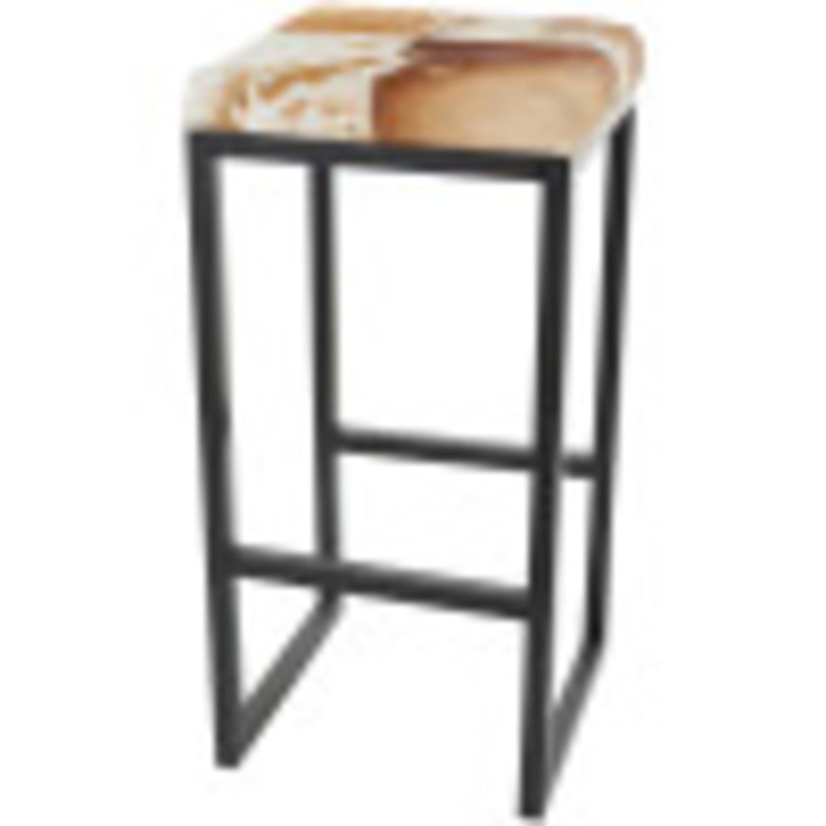 Gray Metal Bar Stool with Black Base B5733