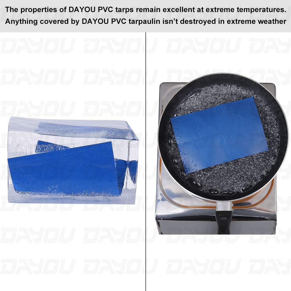 Heavy Duty Waterproof PVC Tarpaulin Cover 8X10 FT L869101