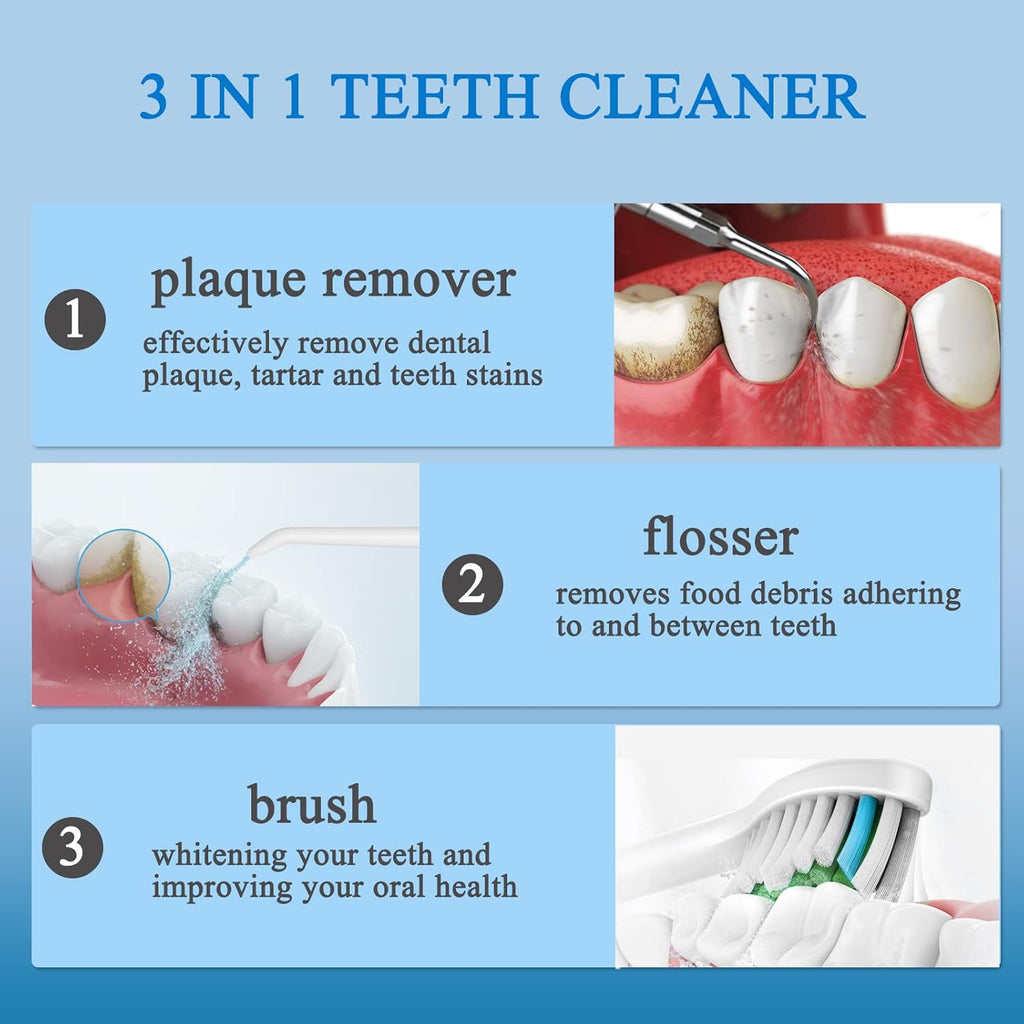 3in1 Plaque Remover and Electric Toothbrush Combo, Pack of 2 T7069