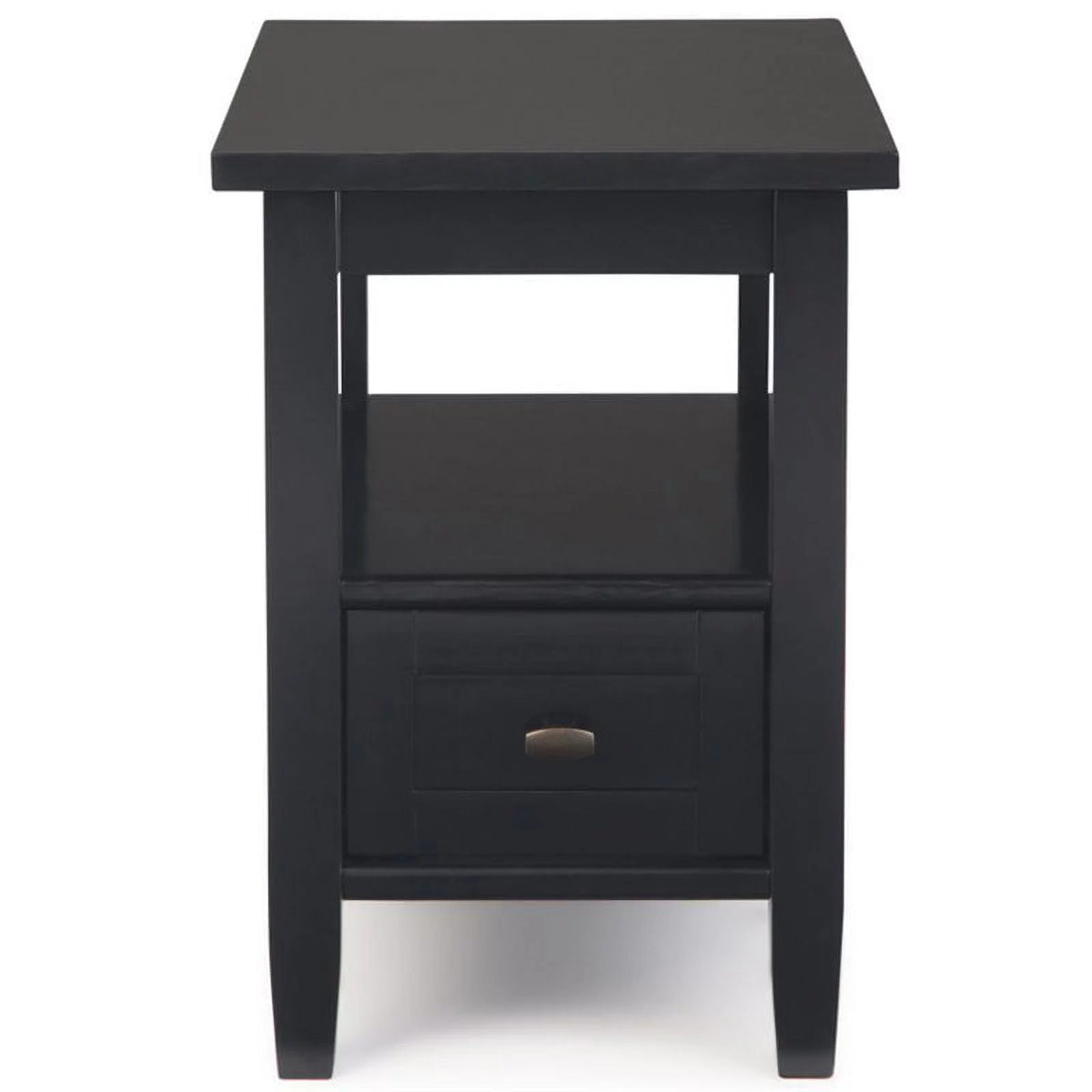 14" Black Wood Narrow Side Table Y379