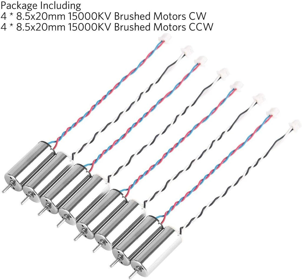 8pcs 8.5x20mm 15000KV Brushed Coreless Motor with JST-1.25 Connector W240