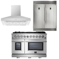 48 Gas Range, Range Hood, 60 Refrigerator K110