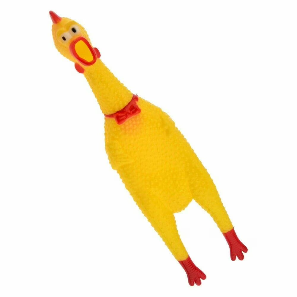 Screaming Rubber Chicken Chew Toy 12" Inches K585