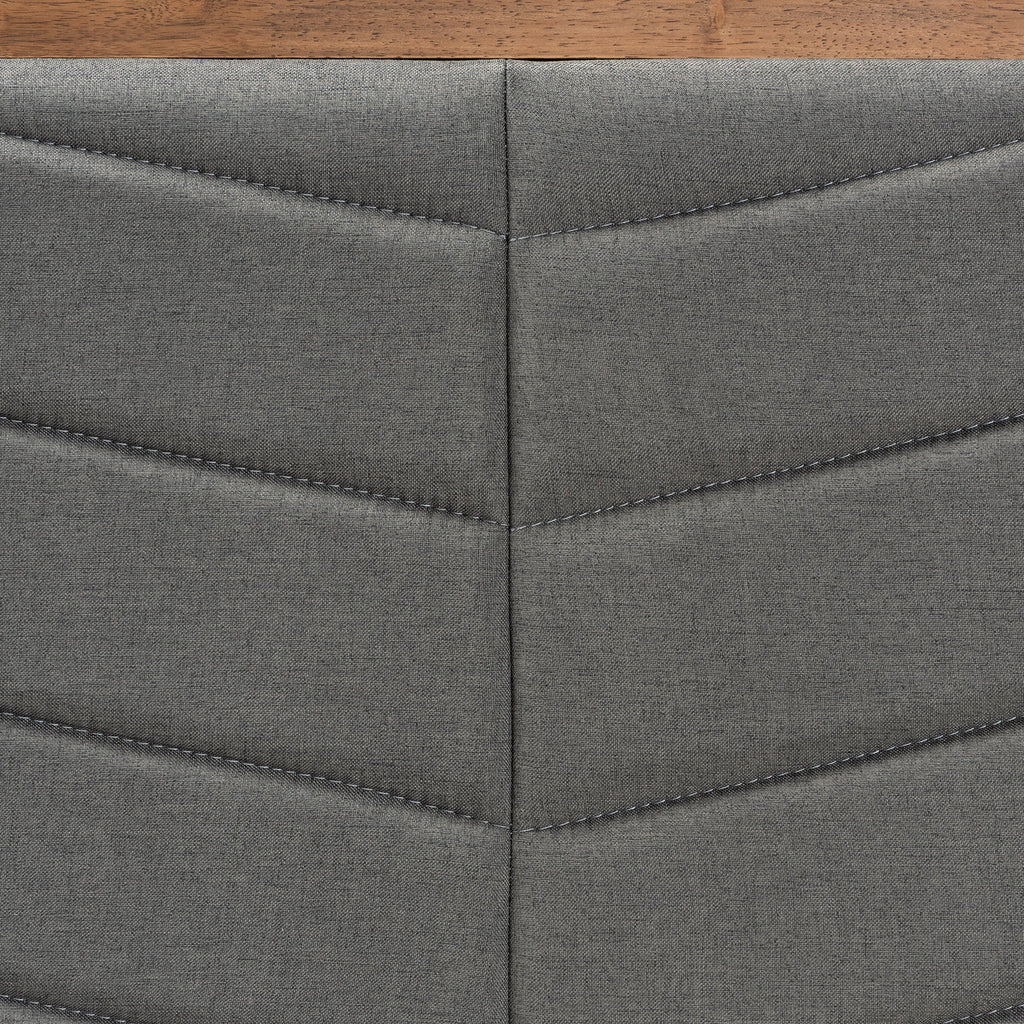 Dark Grey Fabric Upholstered Full Size Headboard B254611
