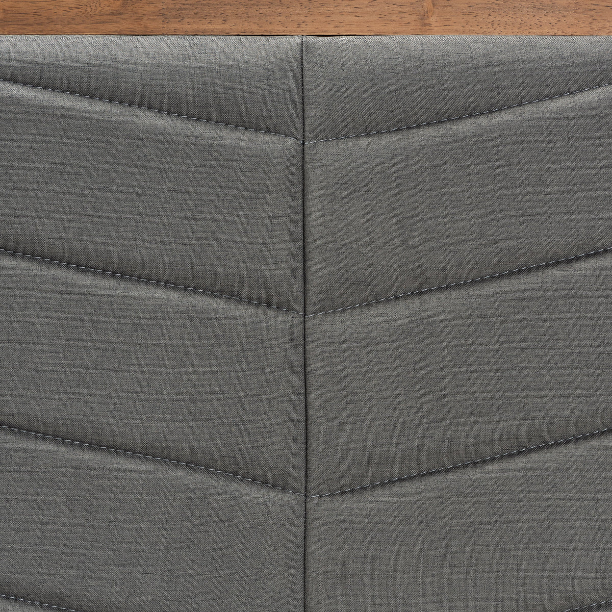 Dark Grey Fabric Upholstered Full Size Headboard B254611