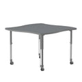 Commercial Laminate Top Desk with Casters 42x42" Gray L706989
