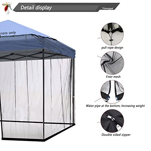 10x10 Black Mosquito Netting with Double Door H52042