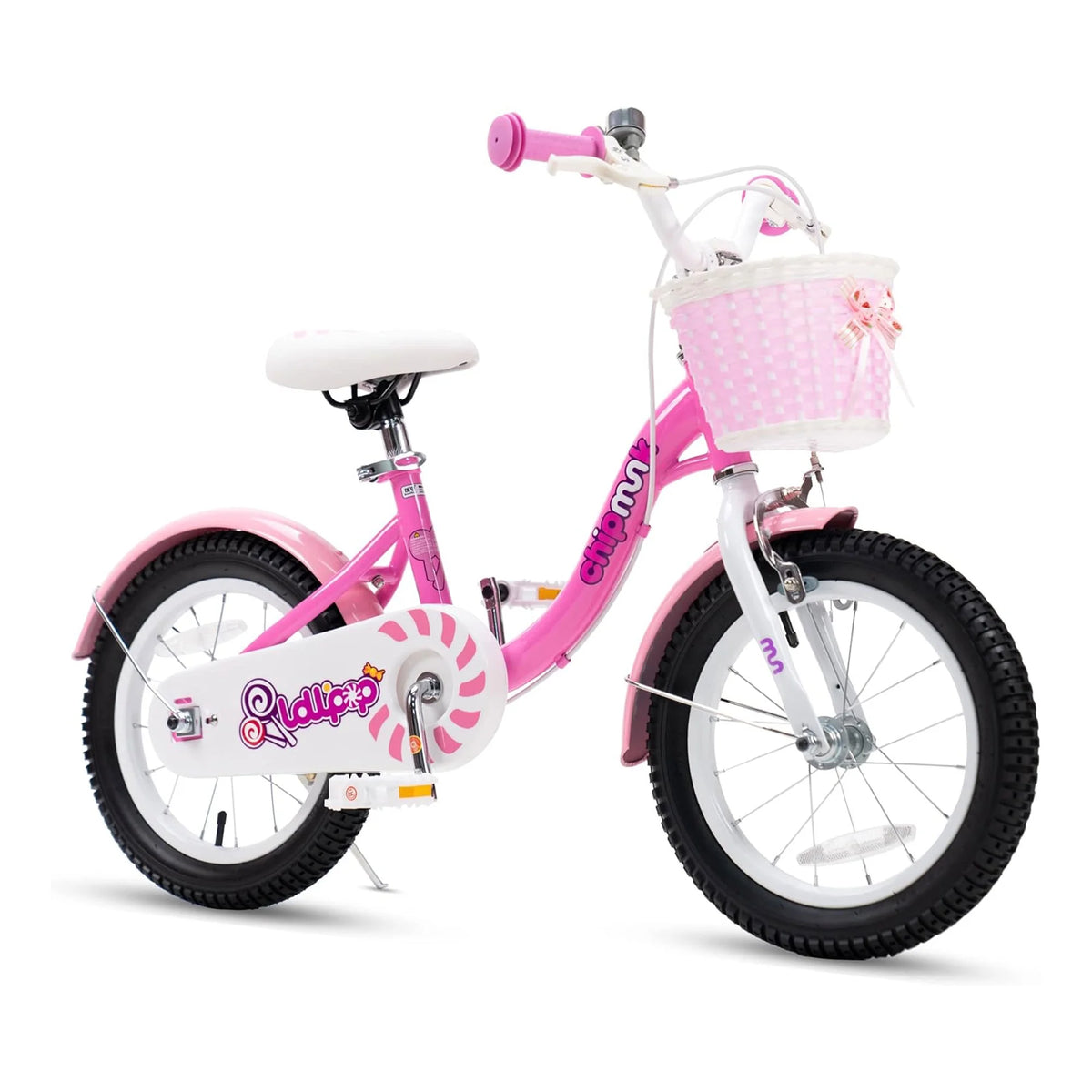 14 Inch Girls Kids Bike with Basket Training Wheels N77646