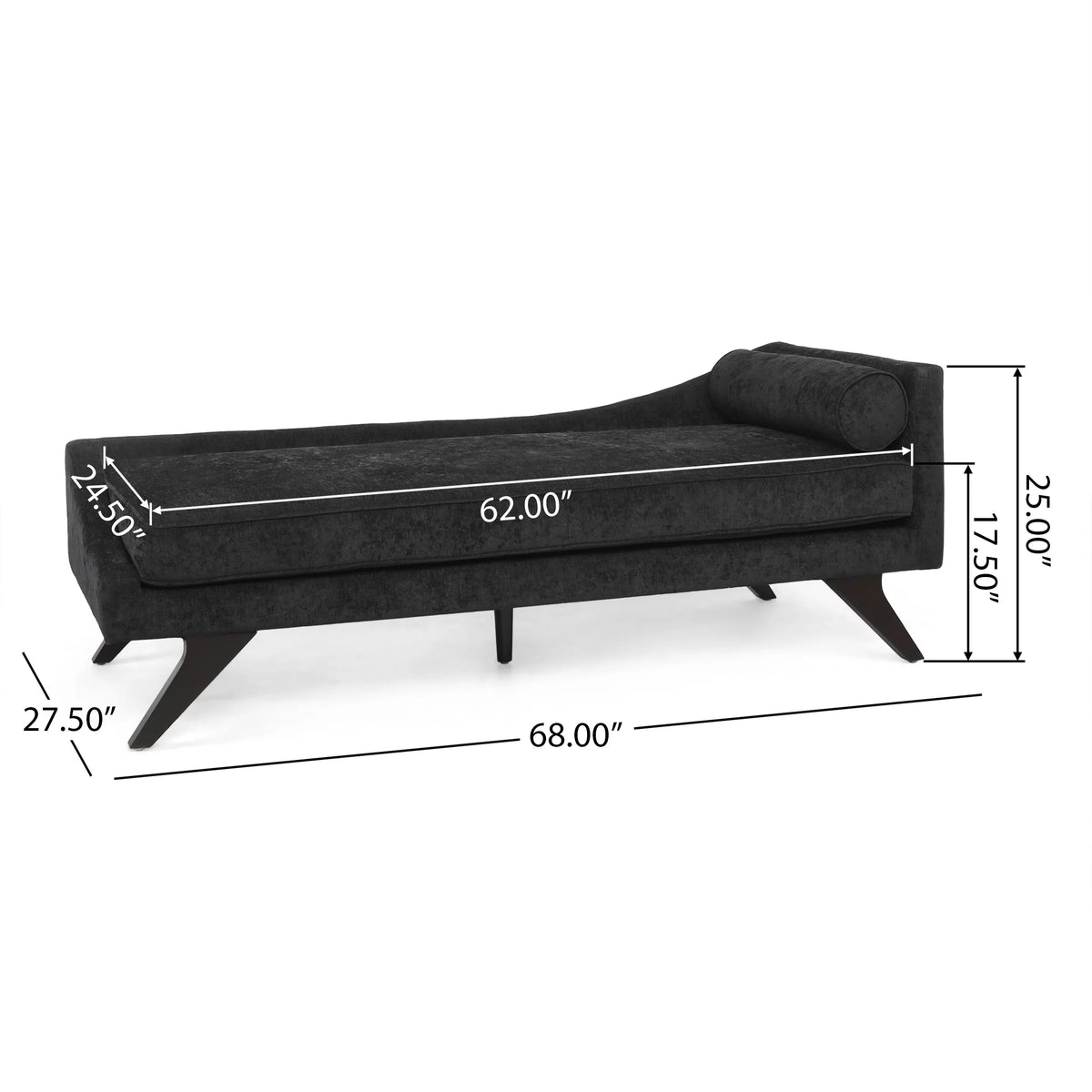 Mid Century Modern Fabric Chaise Lounge A2718