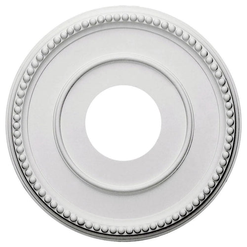 12 1/2x22OD x 3 7/8x22ID x 3/4x22P Hand-Painted Silver Ceiling Medallion U4697